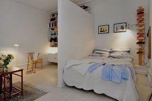 Красивые перегородки из гипсокартона между спальней и гостиной фото