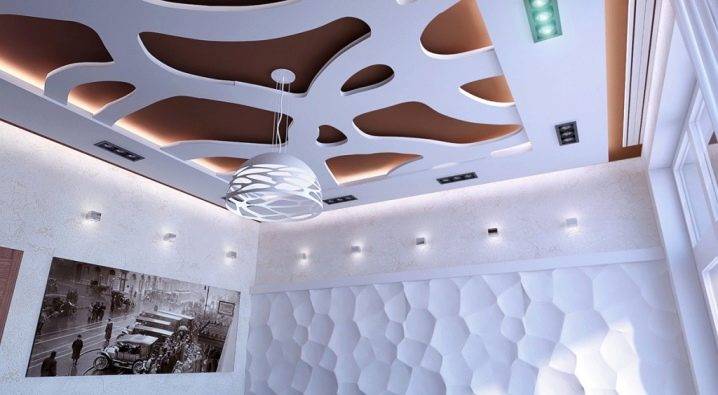 Потолок из гипсокартона в детской комнате - фото дизайна